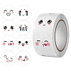 Round Paper Expression Face Cartoon Sticker Rolls PW-WG20361-01-1