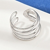 304 Stainless Steel Cuff Rings RJEW-P153-05P-3
