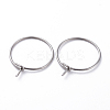 316 Surgical Stainless Steel Hoop Earring Findings STAS-J025-01H-P-P-1