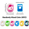 20Pcs UV Plating Opaque Acrylic European Beads OACR-TADJ0001-16G-3