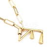 Brass Screw Carabiner Lock Pendant Necklaces NJEW-JN03011-03-4