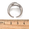 Brass Micro Pave Cubic Zirconia Cuff Finger Rings RJEW-C120-26P-5