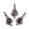 Natural Amethyst Pendants G-C096-03P-09-1