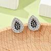 Brass Micro Pave Cubic Zirconia Stud Earrings for Women EJEW-G428-11P-02-2