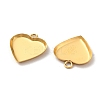 Ion Plating(IP) 304 Stainless Steel Pendant Cabochon Settings X-STAS-F167-22G-3