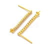 925 Sterling Silver Micro Pave Clear Cubic Zirconia Stud Earring Findings STER-Q192-26G-2