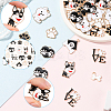 32Pcs 8 Styles Alloy Enamel Paw Print Pendants ENAM-SC0007-29-3