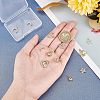 12Pcs 6 Style Brass Cubic Zirconia Charms ZIRC-FH0001-36-3
