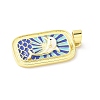 Brass Enamel Pendants KK-Z101-05G-02-2