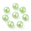 Spray Painted ABS Plastic Imitation Pearl Beads OACR-T015-05B-10-3