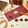 4Pcs 4 Styles Animal Theme Golden Tone Brass Wax Seal Stamp Head AJEW-CP0007-49A-07-4