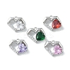 Brass Micro Pave Cubic Zirconia Charms KK-H482-01P-1