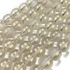 Frosted Transparent Glass Bead Strands X1-GLAA-P065-8mm-01-2