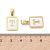 Ion Plating(IP) 304 Stainless Steel Pave Shell Pendants STAS-G327-01G-T-3