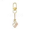 Brass Macrame Pouch Empty Stone Holder Pendant Decoration HJEW-JM03304-5