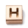 Ion Plating(IP) 304 Stainless Steel Square Slide Charms STAS-L132-04H-RG-1