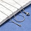 Tarnish Resistant Trendy Men's 304 Stainless Steel Snake Chain Necklaces LS-NJEW-M065-A-01-4