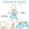 Resin & Acrylic & Faux Suede Tassel Keychain X1-KEYC-YW00117-01-3