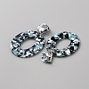 Acrylic Hollow Oval Dangle Stud Earrings with Steel Iron Pins for Women EJEW-WH0047-74A-2