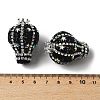 Crown Hot Air Balloon Acrylic Rhinestone Beads OACR-S048-03A-3