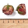 Brass Epoxy Resin Pendants FIND-D043-01G-07-3