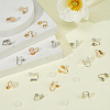 20Pcs 10 Styles Brass Micro Pave Clear Cubic Zirconia Ear Cuff Findings FIND-HS0002-03-5