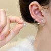 Alloy & Rhinestone & Imitation Pearl Stud Earrings for Women WG8F1A1-01-4