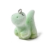 Flocking Opaque Resin Pendants RESI-G123-01H-1