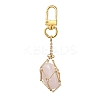 2Pcs 2 Styles Brass Bar Link Chains Pouch Stone Pendant Decorations HJEW-JM02034-01-6