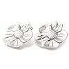 304 Stainless Steel Flower Stud Earrings EJEW-I312-11P-2
