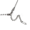 304 Stainless Steel Ball Chain Necklace NJEW-D045-03P-3