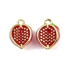 Brass Enamel Charms KK-L231-21G-02-1