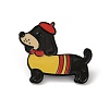 Dachshund with Hat Enamel Pins JEWB-Z048-08EB-01-1