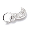 925 Sterling Silver Cubic Zirconia Pendants STER-Q001-02S-01-2
