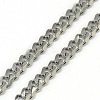 Trendy Unisex 304 Stainless Steel Curb Chain Necklaces X-NJEW-L043A-23P-2