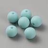 Acrylic Frosted Round Beads FACR-WH0001-06A-16-1