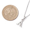 Alloy Rhinestone Letter Pendant Necklaces NJEW-JN04886-3