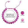 3Pcs Round Synthetic Moonstone Braided Bead Bracelets BJEW-SW00061-05-7
