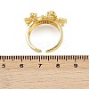 Brass Micro Pave Cubic Zirconia Cuff Rings for Women RJEW-P157-02G-3