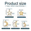 100Pcs 10 Style 304 Stainless Steel Charms STAS-PJ0001-39-3