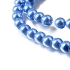(Defective Closeout Sale) Baking Paint Pearlized Glass Pearl Beads Strands HY-XCP0001-19-3