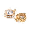 Brass Micro Pave Clear Cubic Zirconia Pendants KK-S531-27G-2