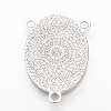 Tibetan Style Alloy Cabochon Connector Settings S-TIBE-Q079-18x25-AS-3