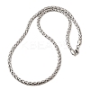 4.5MM 304 Stainless Steel Wheat Chain Necklaces for Women NJEW-B134-05A-P-4