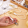 10Pcs 2 Colors Eco-Friendly Korean Waxed Polyester Cord Keychains KEYC-TA00035-6