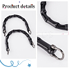 U shape Imitation Bamboo Stick Resin Bag Handles PURS-WH0005-08B-WH-4
