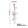 Shiny Brass Crystal Rhinestone Belly Button Rings CZ7821-2-1