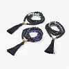 Natural Lava Rock and Gemstone Beaded Necklaces NJEW-JN02027-1