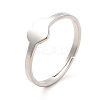 Non-Tarnish 201 Stainless Steel Heart Adjustable Ring for Women RJEW-F131-06P-1
