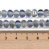 Electroplate Transparent Glass Beads Strands EGLA-B011-08A-HR02-4